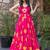 Pink heavy digital printed heavy rayon gown style