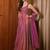 Rani-pink digital print heavy airtex chinon anarkali suits