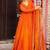 Orange digital print heavy airtex chinon anarkali suits
