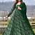 Green digital print heavy rayon anarkali suits