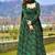 Green digital print heavy rayon anarkali suits