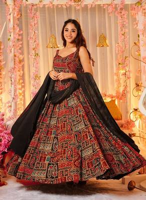 Multicolor digital print heavy rayon anarkali suits 1