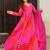 Red pink digital print heavy rayon anarkali suits