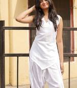 Chhavi White Cotton Co-ord Set – Office & Casual Wear