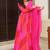 Red pink digital print heavy rayon anarkali suits