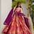 Pink heavy digital printed silk gown style