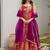 Pink heavy digital printed silk gown style