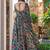 Multicolor heavy digital printed heavy rayon  gown style