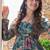 Multicolor heavy digital printed heavy rayon  gown style