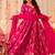 Rani pink heavy digital printed heavy rayon  gown style