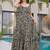 Black heavy digital printed heavy rayon  gown style
