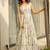 Cream heavy digital printed heavy rayon  gown style