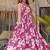 Light pink heavy digital printed heavy rayon  gown style