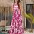 Light pink heavy digital printed heavy rayon  gown style