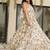 Cream heavy digital printed heavy rayon  gown style