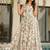 Cream heavy digital printed heavy rayon  gown style