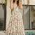 Cream heavy digital printed heavy rayon  gown style