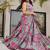 Sea green heavy digital printed heavy rayon  gown style