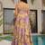 Yellow heavy digital printed heavy rayon  gown style