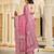Baby pink satin silk blend woven saree with silver zari border & blouse