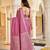 Baby pink satin silk blend woven saree with rich silver zari border