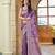 Purple silk blend woven saree with rich silver zari border & blouse
