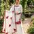 White and red embroidered suit set