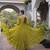 Olive navratri laheriya georgette gown with kutchi patchwork