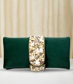 green clutch purses gift for women handmade evening bag stylish bridal fashion sling clutch bag