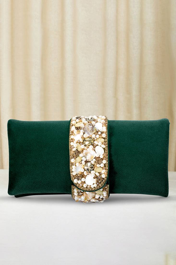 green clutch purses gift for women handmade evening bag stylish bridal fashion sling clutch bag