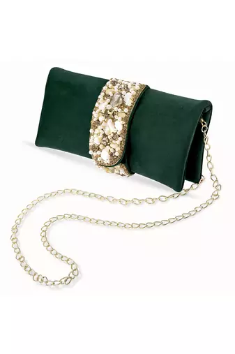 green clutch purses gift for women handmade evening bag stylish bridal fashion sling clutch bag