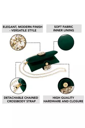 green clutch purses gift for women handmade evening bag stylish bridal fashion sling clutch bag