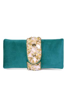 teal green embellished clutch bag ethnic purse for women & girls 5