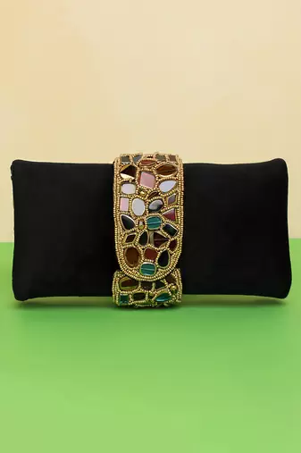 black clutch purses gift for women handmade evening sling handbag stylish bridal fashion clutch bag
