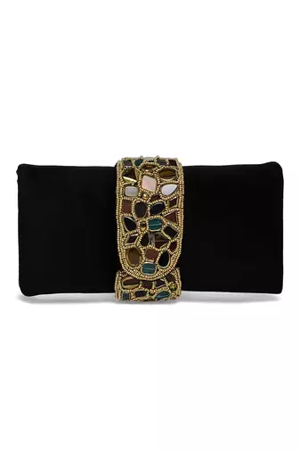 black clutch purses gift for women handmade evening sling handbag stylish bridal fashion clutch bag
