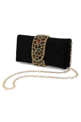 black clutch purses gift for women handmade evening sling handbag stylish bridal fashion clutch bag 3