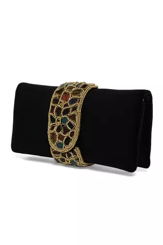 black clutch purses gift for women handmade evening sling handbag stylish bridal fashion clutch bag