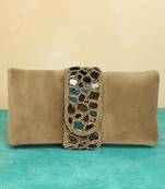brown clutch purses gift for women handmade evening bag stylish sling bridal fashion clutch bag