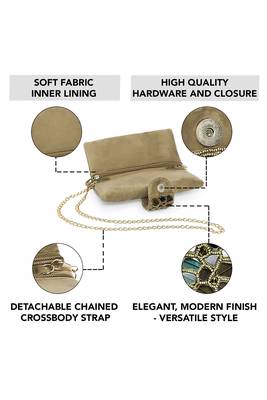 brown clutch purses gift for women handmade evening bag stylish sling bridal fashion clutch bag 3