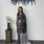 Black Color Mirror Work Satin Saree