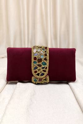 maroon clutch purses gift for women handmade evening bag stylish bridal fashion clutch bag 1