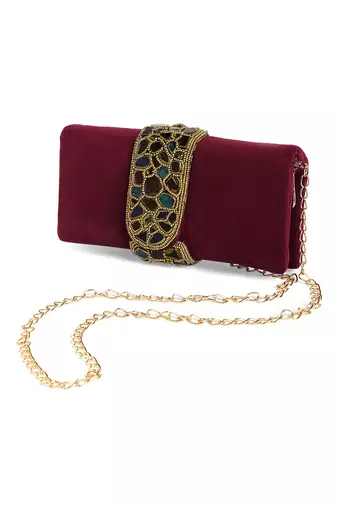 maroon clutch purses gift for women handmade evening bag stylish bridal fashion clutch bag