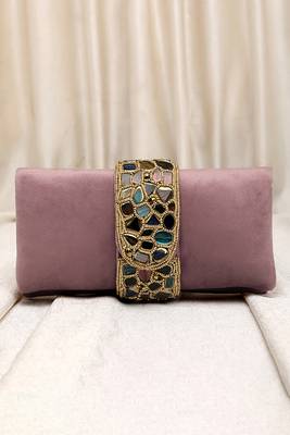 pink clutch purses gift for women handmade evening handbag stylish bridal fashion clutch bag 1