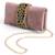 pink clutch purses gift for women handmade evening handbag stylish bridal fashion clutch bag