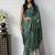 Green Color Mirror Work Satin Saree