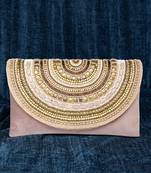 peach clutch purses gift for women handmade evening handbag stylish bridal fashion clutch bag