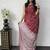 Maroon Color Mirror Work Satin Saree