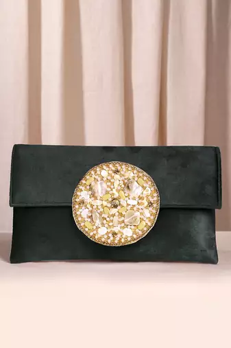 black velvet fabric clutch purse for women girls handmade evening handbag party bridal bag