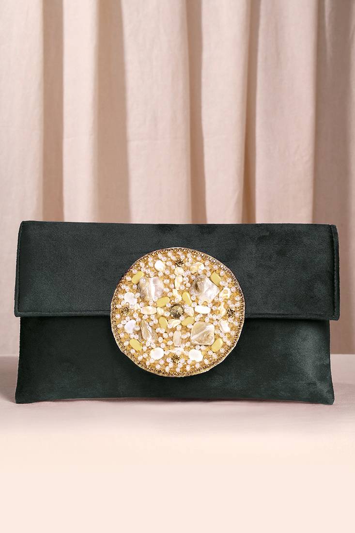 black velvet fabric clutch purse for women girls handmade evening handbag party bridal bag