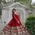 Maroon faux georgette readymade anarkali suit with embroidery & sequin  work